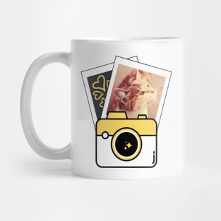 Polaroid Cat Fuzzy Photo Frame Mug